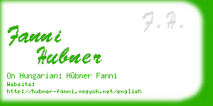 fanni hubner business card