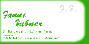 fanni hubner business card